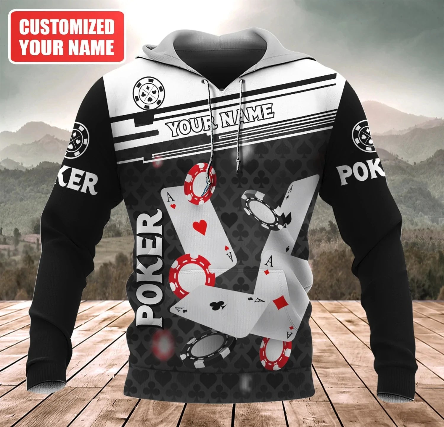 Custom Poker Unisex Shirt Poker Hoodie Men Women 3D Printed Poker On Tshirt Poker Gifts