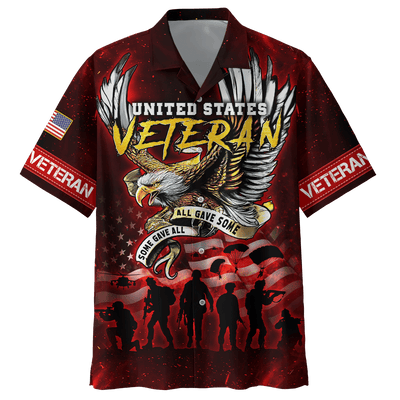 3D All Over Printed Hawaiian Shirt, Eagle US Navy Veteran Beach Shirt, Hawaiian Shirt For Veteran